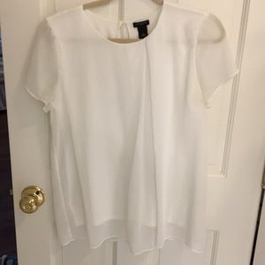 Silk top with cotton underlay